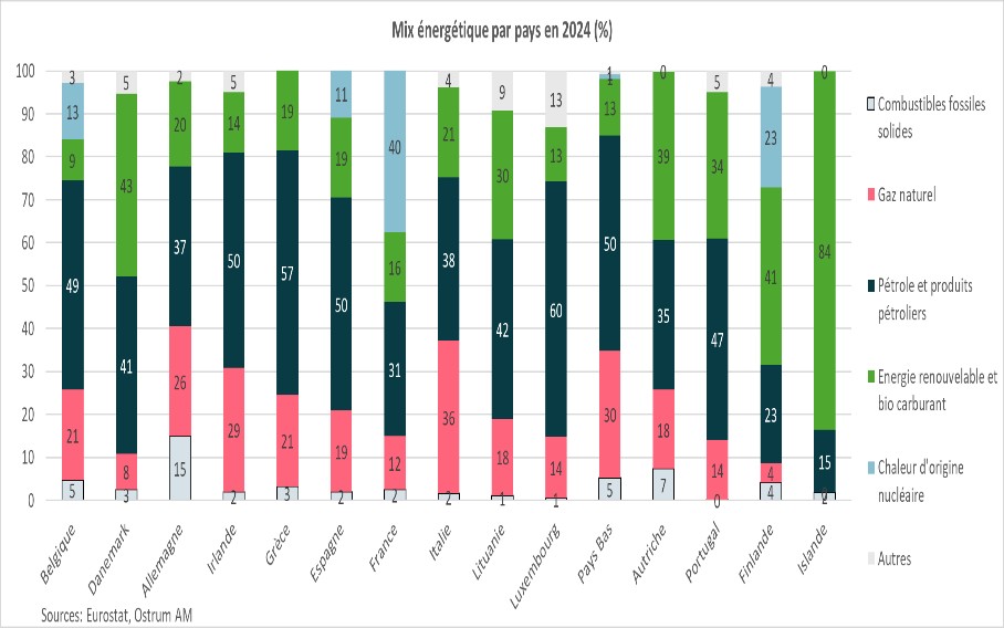 Mix énérétique par pays en 2024